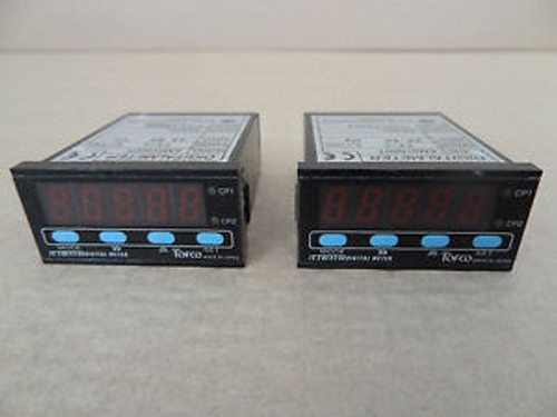 TOFCO EM0100DT DIGITAL METER TOFLO CORPORATION (LOT OF 2)