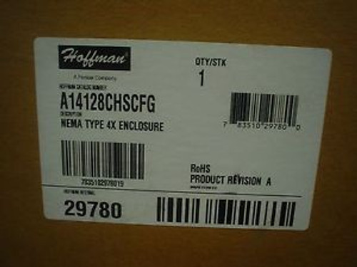 New Hoffman A-14128CHSCFG 12x14x7 enclosure -60 day warranty