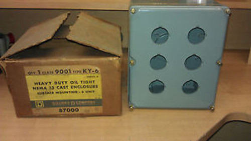 New Square D Heavy Duty Oil Tight Nema 13 Cast Enclosure 9001 KY-6  9001KY6