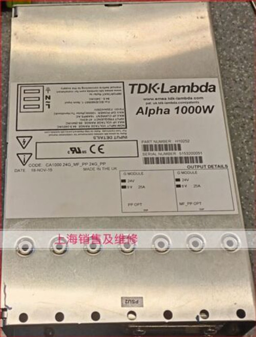 1 Pc Used Tdk-Lambda Alpha 1000W H10252 Ca1000  Fg