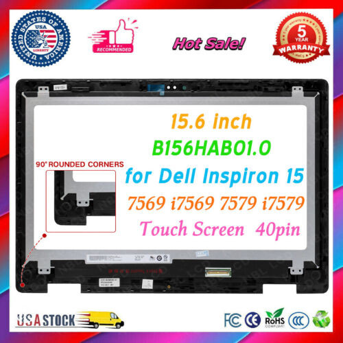 Lcd Display Touch Screen B156Hab01.0 00079Y For Dell Inspiron 15 5568 5578 5579