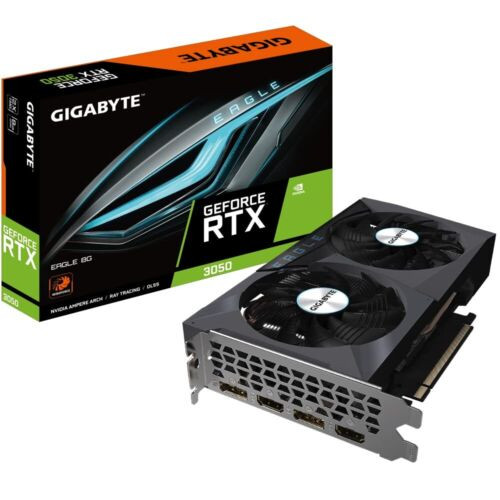 Gigabyte Graphic Board Nvidia Geforce Rtx3050 Gv-N3050Eagle-8Gd Black