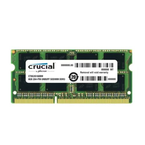 Lot 200Pcs Crucial 8Gb Ddr3L-1600Mhz Pc3-12800 Sodimm Memory Ram Ct8G3S160Bm