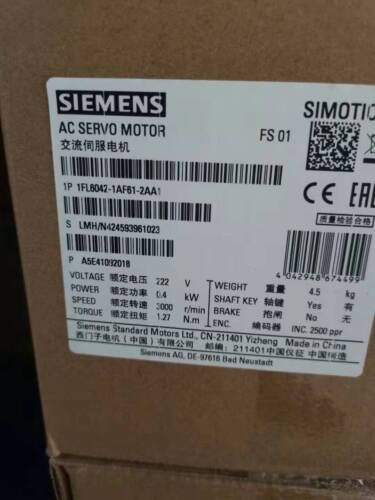 1Fl6042-1Af61-2Aa1 V90 400V 0.4 Kw 400V Ac 1Fl6042-1Af61-2Aa1 New Fast Ship 1Pcs