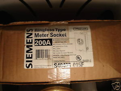 METER SOCKET 200A S40405 S40405-015F New  SIEMENS