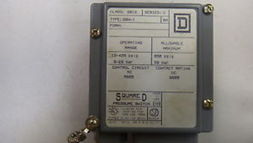 Square D, Series C, Pressure Switch, Class 9012, Type Gbw-1,