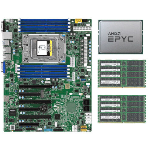 Supermicro H11Ssl-I Mainboard + Amd Epyc 7551P Cpu + 8X 32Gb(256Gb) Ram 2666Mhz