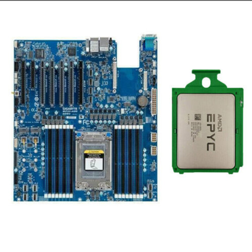 Amd Epyc 7R32 Cpu + Gigabyte Mz32-Ar0 Motherboard Rev 1.0