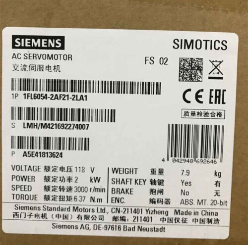 1Fl6054-2Af21-2La1 Siemens One Year Warranty Fast Delivery 1Pcs Very Good