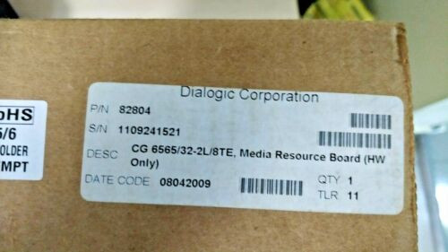 Dialogic Nms Cg6565/32-2L/8Te - New Factory Sealed (82804)  (Stock -10 Units  )