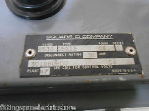 SQUARE D 8538 SBG12 SIZE 0 COMBINATION STARTER