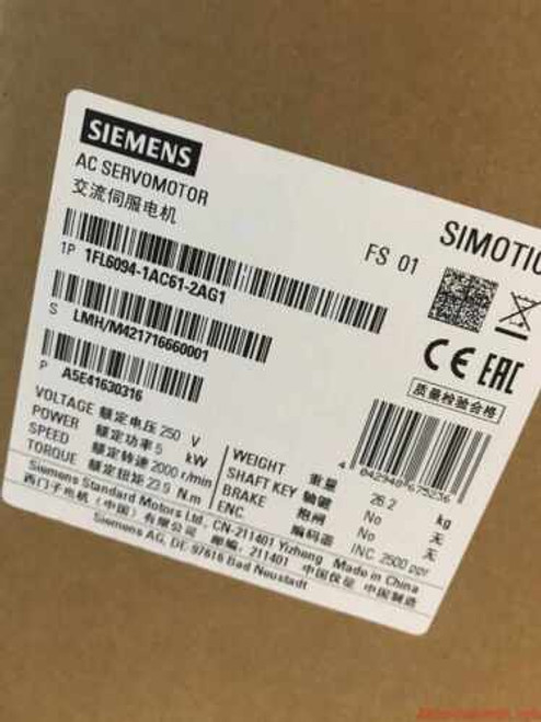 New V90 5Kw 1Fl6094-1Ac61-2Ag1 Ac Servomotor ()