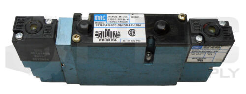 Mac 92B-Fab-000-Dm-Ddap-1Dm Solenoid Valve W/2 Coils Dm3A-Ddap-1Dm