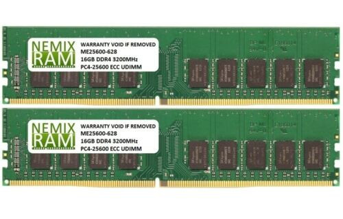 32Gb 2X16Gb Ddr4-3200 Pc4-25600 Ecc Udimm Server/Workstation Memory By Nemix Ram