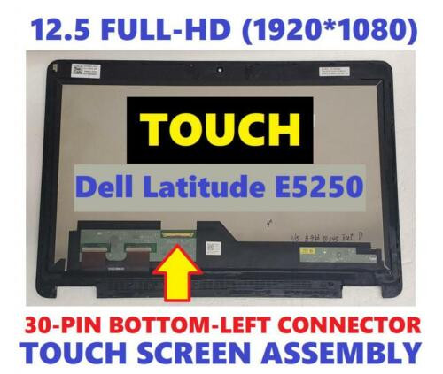 Dell Latitude 12.5" E5250 Genuine Glossy Fhd Lcd Touch Screen Assembly
