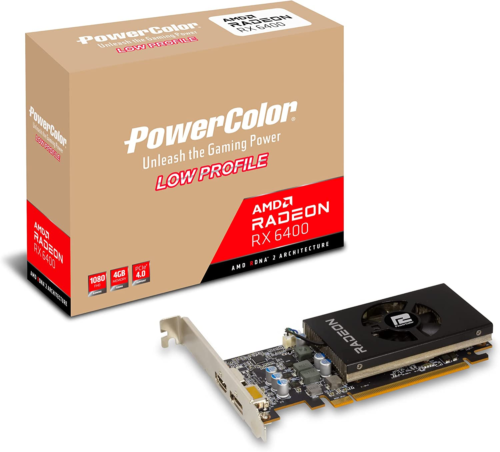 Amd Radeon Rx 6400 Low Profile Graphics Card With 4Gb Gddr6 Memory