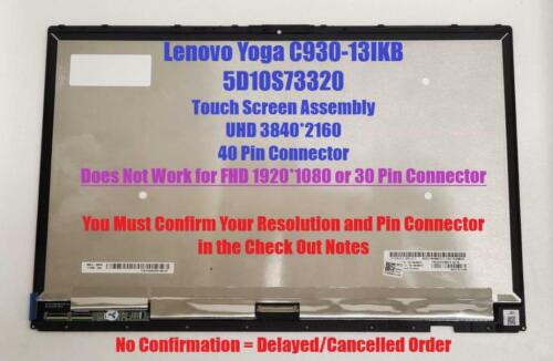 5D10Q68371 Lp139Ud1(Sp)(C2) Lenovo Lcd 13.9" Fhd Touch Yoga C930-13Ikb