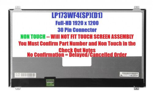 New Lp173Wf4(Sp)(D1)(F3) 17.3" Ips Led Lcd Display Screen Edp 30 Pin Matte