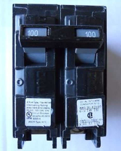 Murray MP2100KM 100Amps 2 poles Circuit Breaker Max Rms Amps 65,000 Type MP-MT