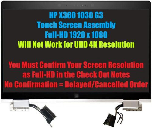 L31871-001 Hp X360 1030 G4 1030 G3 13.3" Lcd Touch Assembly Display New