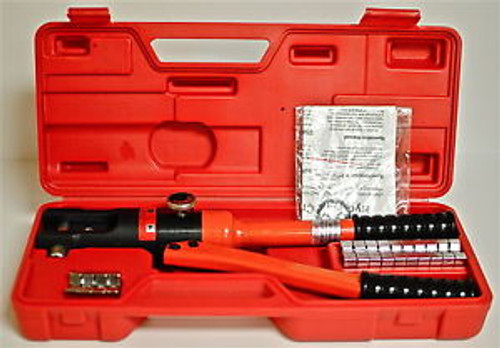 Hydraulic Crimping Tool Kit 12 Ton Cable Crimper Dies