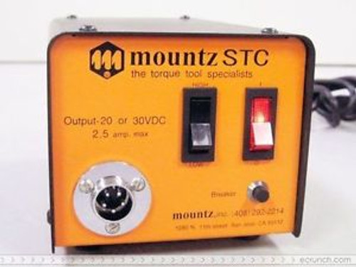 MOUNTZ STC 96010143 TORQUE TOOL POWER SUPPLY OUTPUT - 20 OR 30VDC @ 2.5A MAX