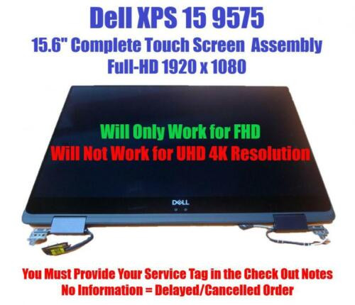 3P07V Dell Xps 9575 Genuine Oem Fhd Lcd Screen Assembly Silver