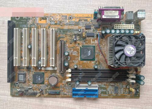 1 Pc   Used   Va133Plus 370 Motherboard With Cpu Fan