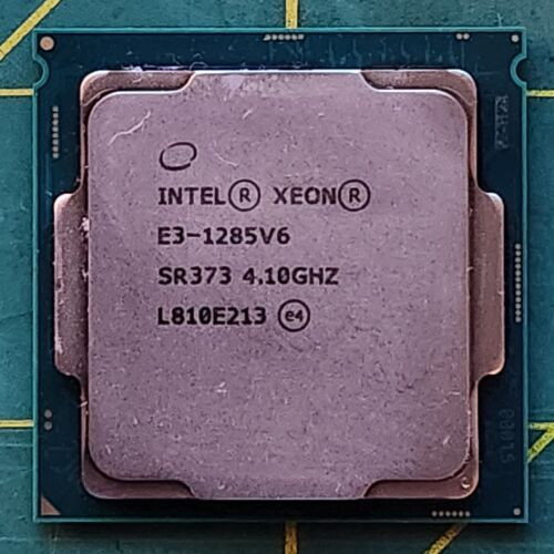 Used Intel Xeon E3-1285V6 4.10Ghz Quad Core Cpu 8Mb Cache Fclga1151 Sr373 0E213