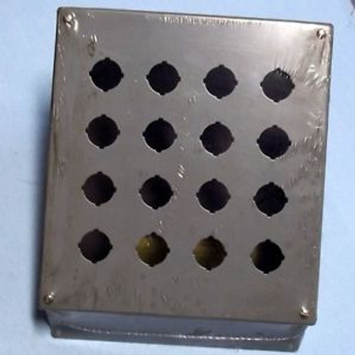 HOFFMAN 11.75 X 10.75 X 9.00 16 HOLE PUSHBUTTON ENCLOSURE, E-16PBA NEW