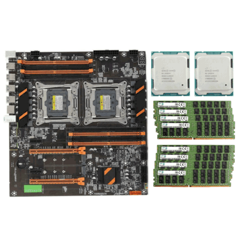 X99 Motherboard +2X Intel Xeon E5-2680 V4 Cpu + Samsung 256Gb (8X32Gb) Ram 2133P