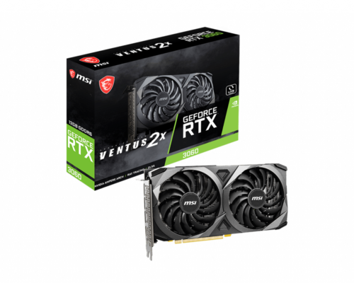 New Msi Nvidia Geforce Rtx 3060 Ventus 2X 12Gb Gddr6 Pci-E Video Card Hdmi Dp