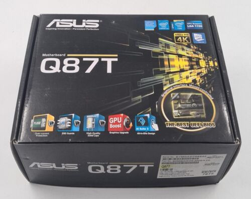 New - Asus Q87T Motherboard 90Mb0Gu0-M0Eay0 Q87 Lga 1150 W/ Intel I7 4790S Cpu