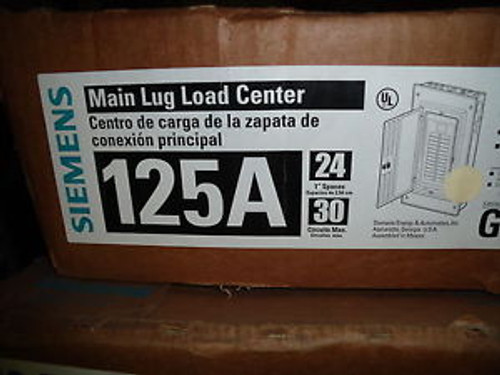 #529 Siemens Indoor Load Center  125 AMP 240v G243L1125CUSG 30 circuits max