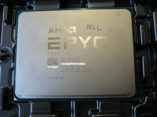 Qty 1X Amd Epyc Cpu 7502 32-Cores 100-00000054 Socket Sp3 For Dell System