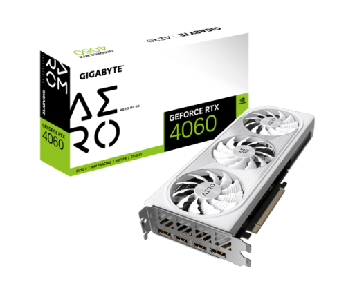 Gigabyte 4060 Aero Oc 8Gb White Dp Hdmi Video Card Pci Express 4.0 X8 Gddr6