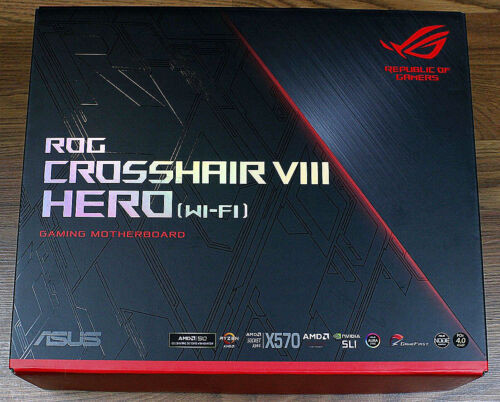 Asus Rog Crosshair Viii Hero (W/ Wifi 6) X570 Amd Am4 Atx Motherboard New