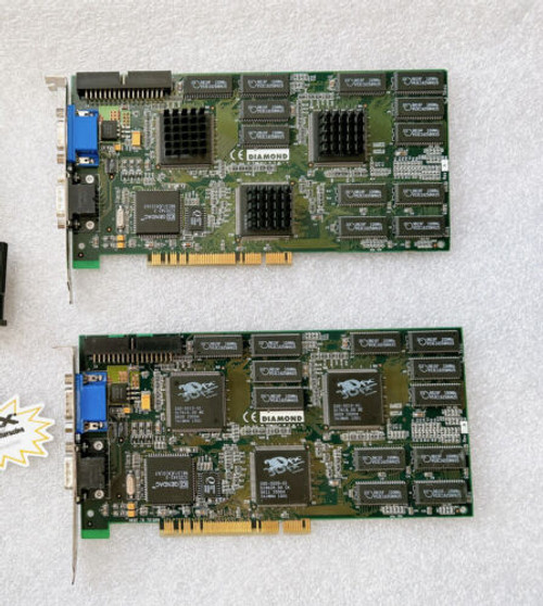 Diamond Monster 3D Ii 3Dfx Voodoo 2 Pci 8Mb Sli - 2 Cards - Cable Voodoo2 Pair