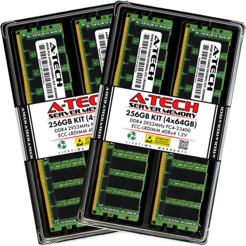 A-Tech 256Gb 4X 64Gb 4Rx4 Pc4-23400 Ecc Load Reduced Lrdimm Server Memory Ram