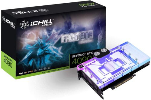 Inno3D Rtx 4090 Ichill Frostbite Ultra 24Gb Gddr6X Video Card 21Gbps 384 Bit