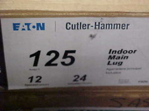 EATON CUTLER HAMMER 125A INDOOR MAIN LUG 12 SPACES/ 24 CIRCUITS BR SERIES BP-110