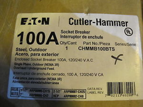 Cutler Hammer CHMMB100BTS 100 Amp, 1 Phase Combo Meter Socket & Breaker