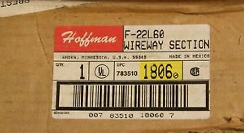 Hoffman F22L60 Straight Section Wireway, New in the Box