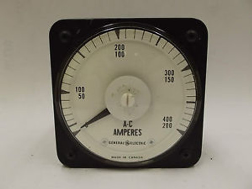 240-02 AB-18 General Electric A-C 0-200/400 Amperes Panel Board Ammeter