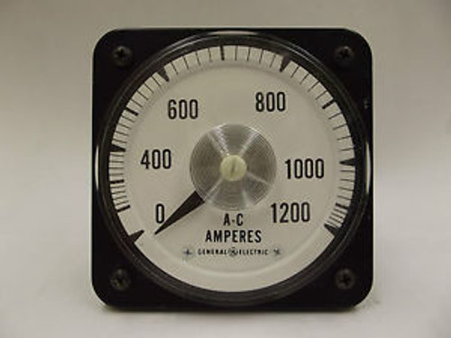 308017 AB-40 General Electric A-C 0-1200 Amperes Panel Board Ammeter