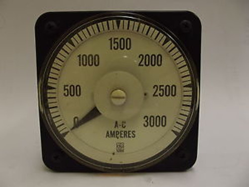 50308017 Type AB40 General Electric AC 0-3000 Amperes Panel Board Ammeter