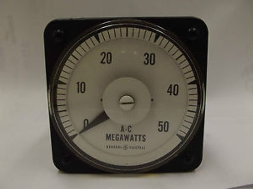 General Electric 5A 120V A-C Megawatts Panel Board Meter