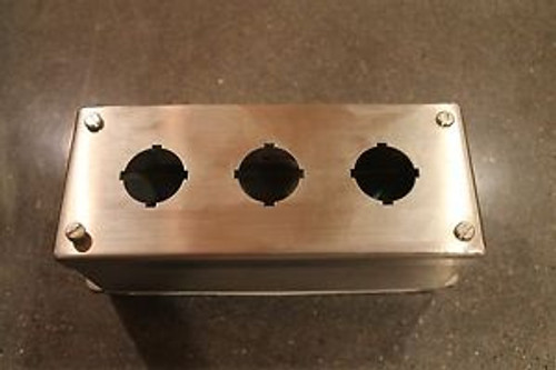 Hoffman E3PBSS 3 Hole 30MM Stainless Steel Pushbutton Enclosure NEMA 4X Box