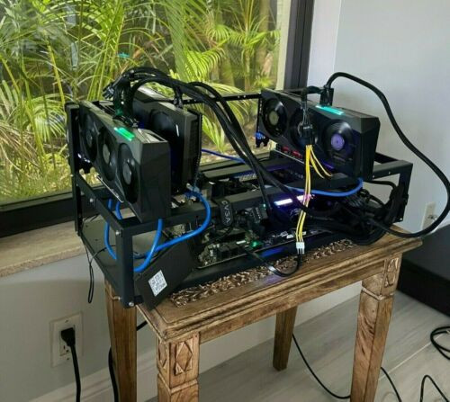 Cryptocurrency Mining Rig 3 Gpu Rtx 3060Ti 3070 Eth Hive Os