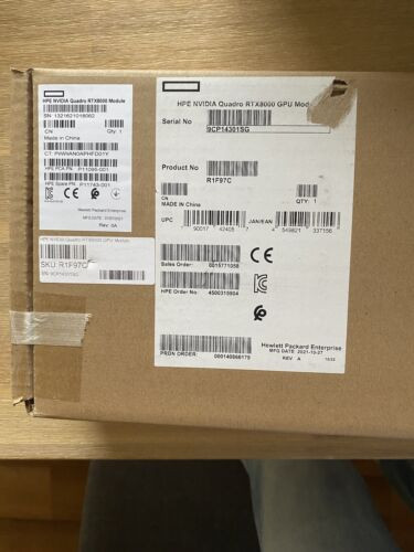 Hpe Nvidia Quadra Rtx8000 Gpu Model